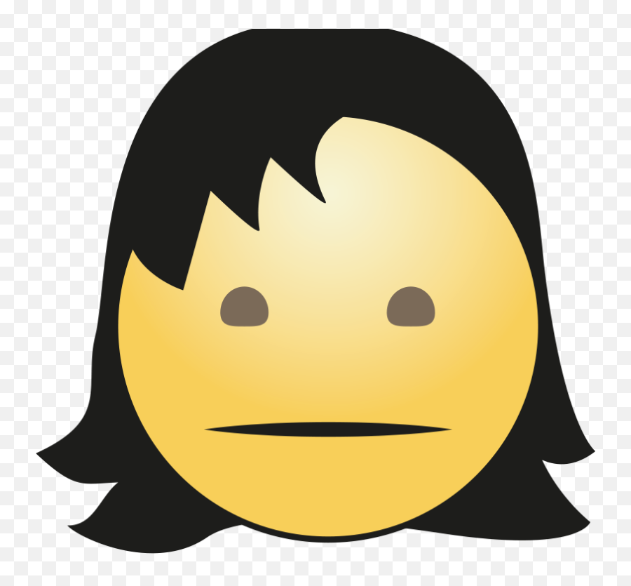 Cute Hair Girl Emoji Transparent Background Png Mart - Girl Emaji,Happy Emoji Transparent Background
