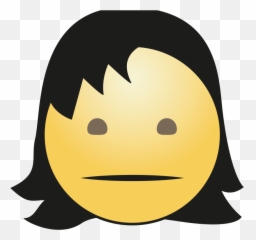 Cute Hair Girl Emoji Transparent Background Png Mart - Emaji
