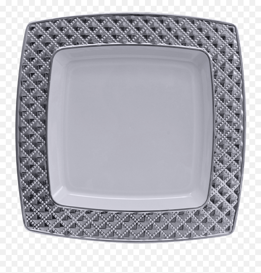 1075 Diamond Clearsilver Plastic Dinner Plate - Kasur Kucing Serba 65 Ribu Png,Dinner Plate Png