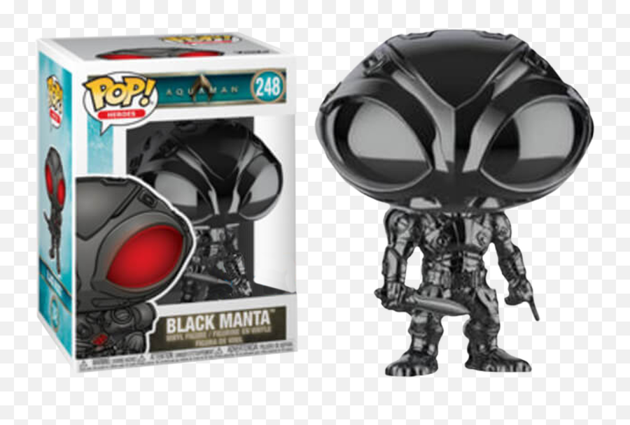 Aquaman 2018 - Black Manta Chrome Us Exclusive Pop Funko Black Manta Png,Aquaman Transparent