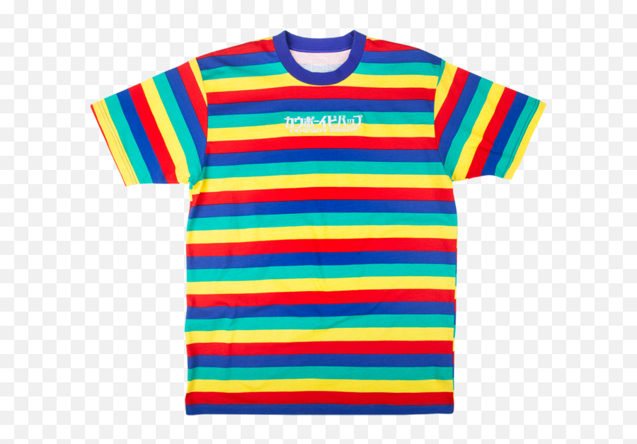 Ss Cowboy Bebop Multi Stripe Tee - Guess St James Striped Tee Png,Cowboy Bebop Png