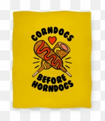 Download Corndogs Before Horndogs Blanket - Emblem png