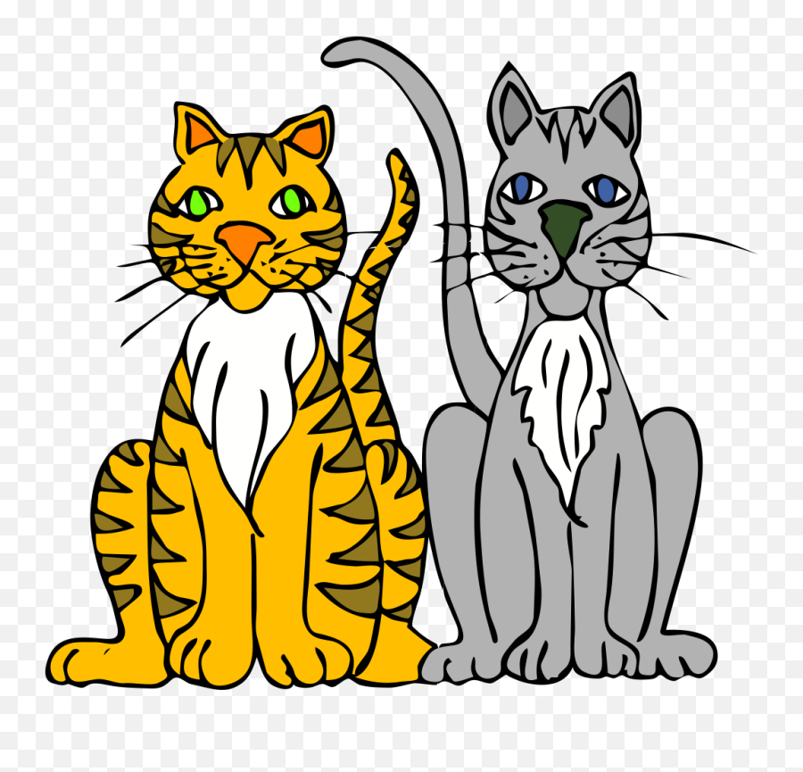 Two Cartoon Cats Png Svg Clip Art For Web - Download Clip Beside Clipart,Cats Png