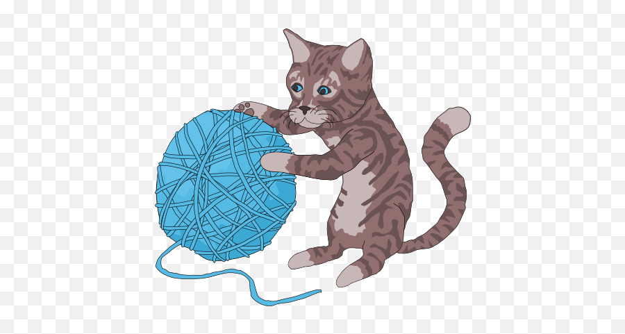 Javascript For Cats - Cat Playing With Yarn Drawing Easy Png,Funny Cat Png