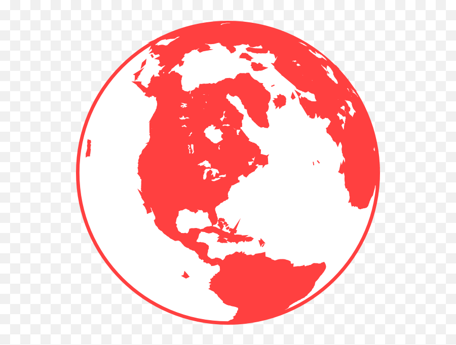 Globe Clipart Vector - Globe Clipart Red And White Png,Globe Vector Png