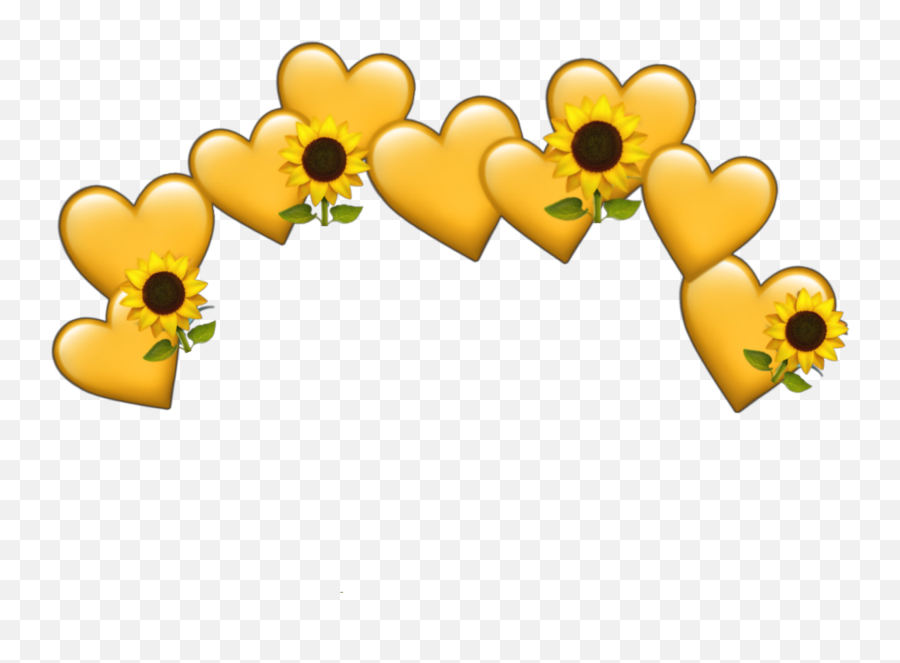 Pin De Daniela Uribe Ponce Em Tus Me - Yellow Heart Crown Png,Sunflower Emoji Transparent