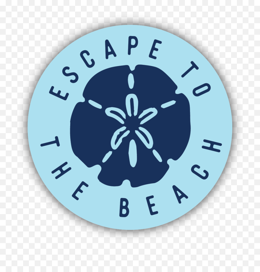 Escape To The Beach Sand Dollar Sticker - Circle Png,Sand Dollar Png
