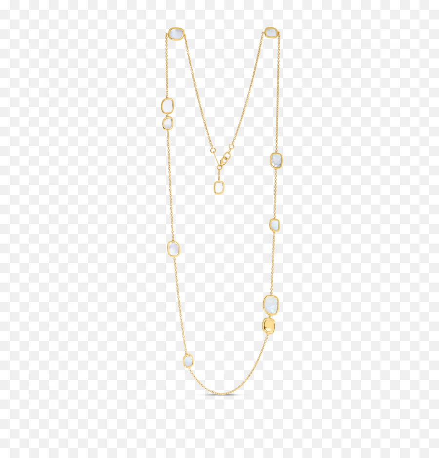 Roberto Coin Station Necklace With Mother Of Pearl - Necklace Png,Pearl Necklace Png
