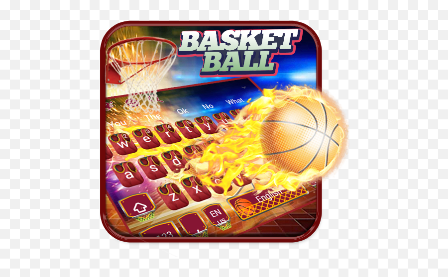 Fire Basket Ball Keyboard Theme - Apps On Google Play For Basketball Png,Basketball Emoji Png