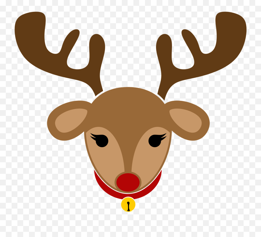 Christmas Reindeer Face Clipart Free Download Transparent - Christmas Reindeer  Cartoon Face Png,Christmas Reindeer Png - free transparent png images -  