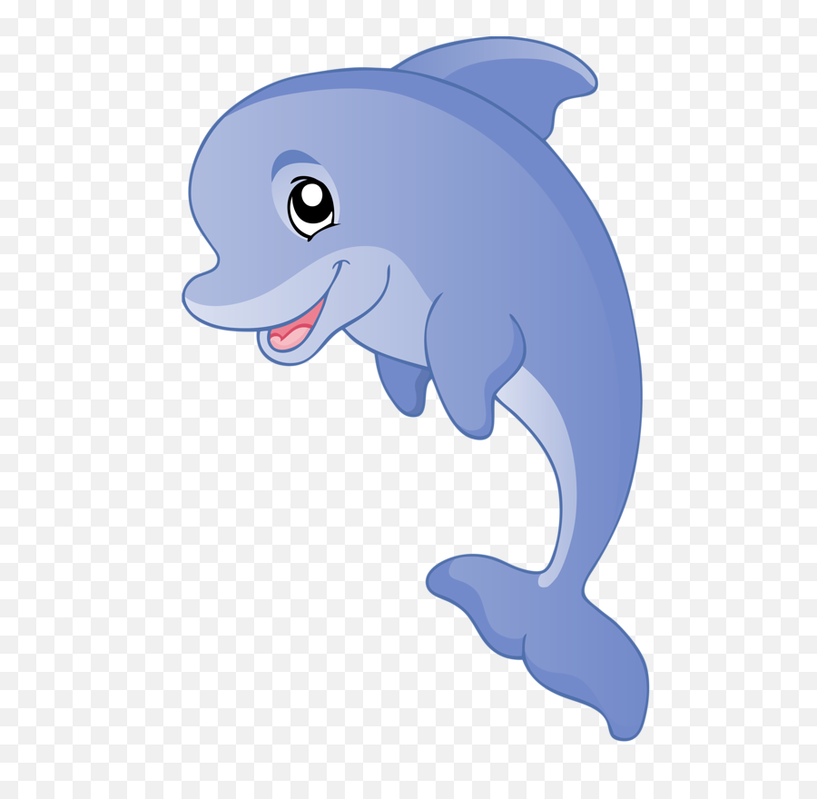 Clipart Shark Dolphin - Cartoon Dolphin Transparent Cartoon Dolphin Transparent Background Png,Dolphin Transparent Background