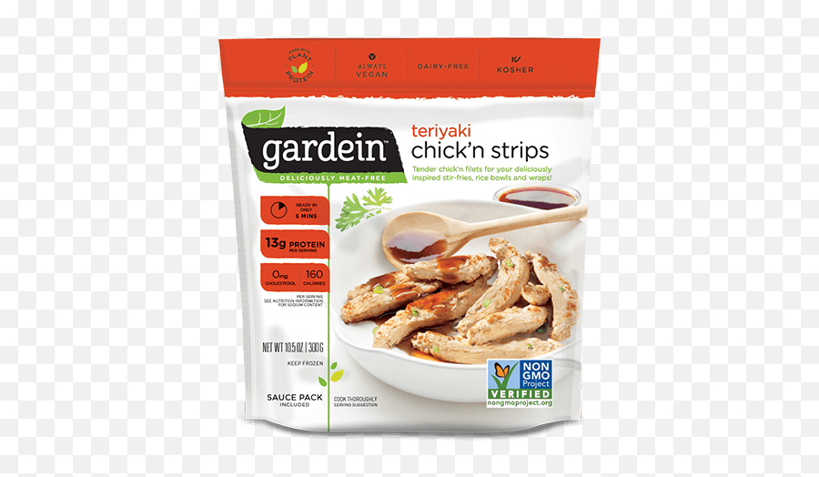 Teriyaki Chicku2019n Strips - Gardein Teriyaki Chick N Strips Png,Chicken Tenders Png