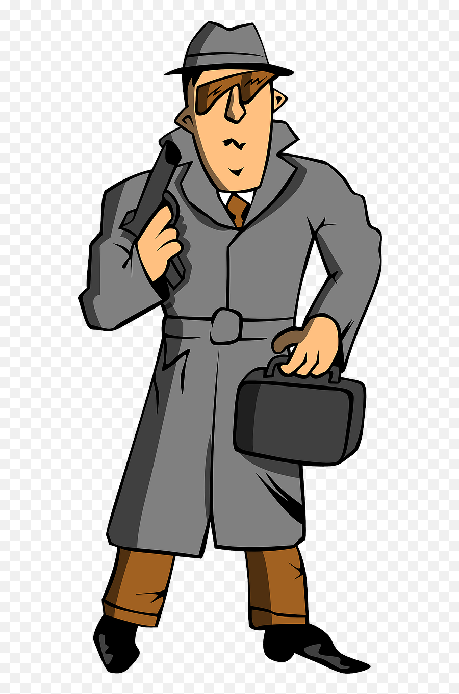 Spy Secret Agent Detective Male Png - Spy Cartoon Agent,Secret Agent Icon