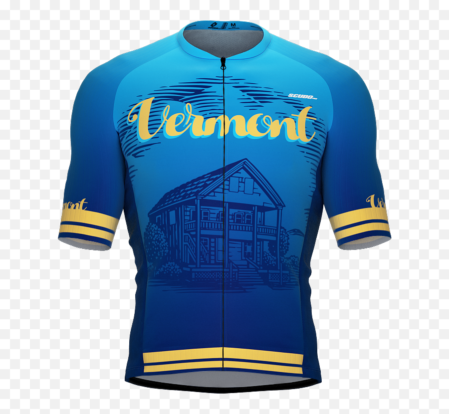 Scudopro Pro - Elite Short Sleeve Cycling Jersey Vermont Usa State Icon Landmark Symbol Identity Men And Women Long Sleeve Png,Men And Women Icon