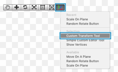 Unity - Manual Using custom Editor tools Tools Button In png