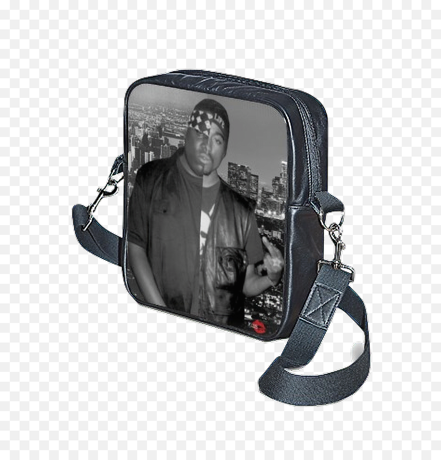 Biggietupac Kiss Leather Shoulder Bag - Biggie Smalls And Tupac Png,Tupac Transparent