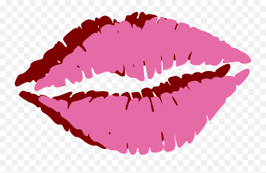 Pink Lips Kiss Png Transparent Image - Red Lips Watercolor Painting,Kiss Transparent