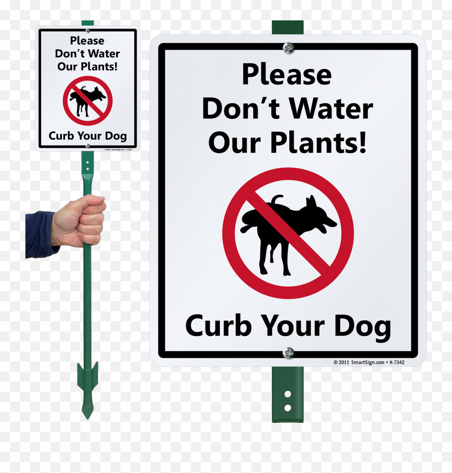 Curb Your Dog Sign - Please Donu0027t Water Our Plants Sign Dogs Dont Pee Signs Png,Pee Icon