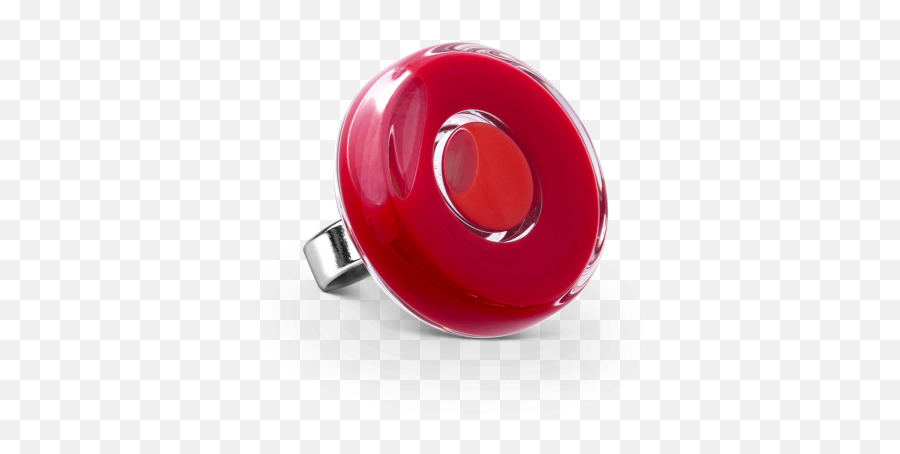 Glass Ring - Duo Medium Dark Red Ceramic Png,Red Ring Png