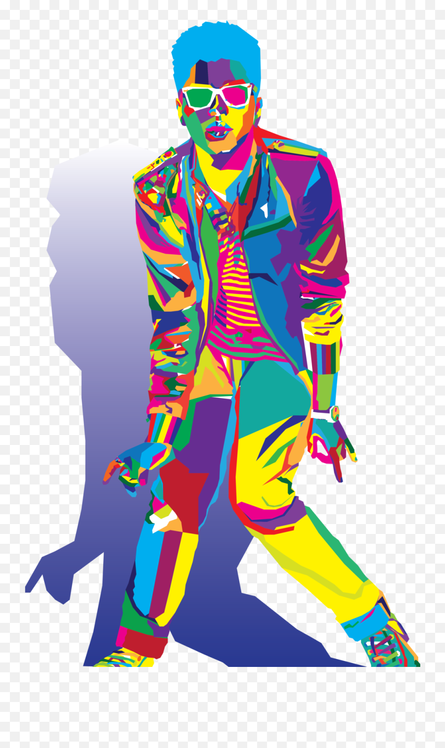 Download Hd Bruno Mars Wpap Portrait - Illustration Png,Bruno Mars Png