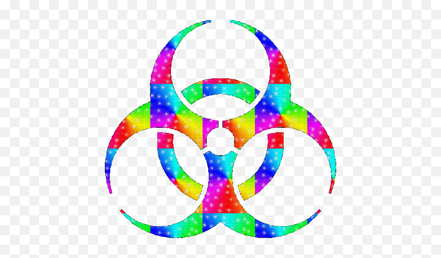 Toxic Symbol Scene Emo Scenecore Neon Rainbow - Printable Bio Hazard Symbol Png,Toxic Icon