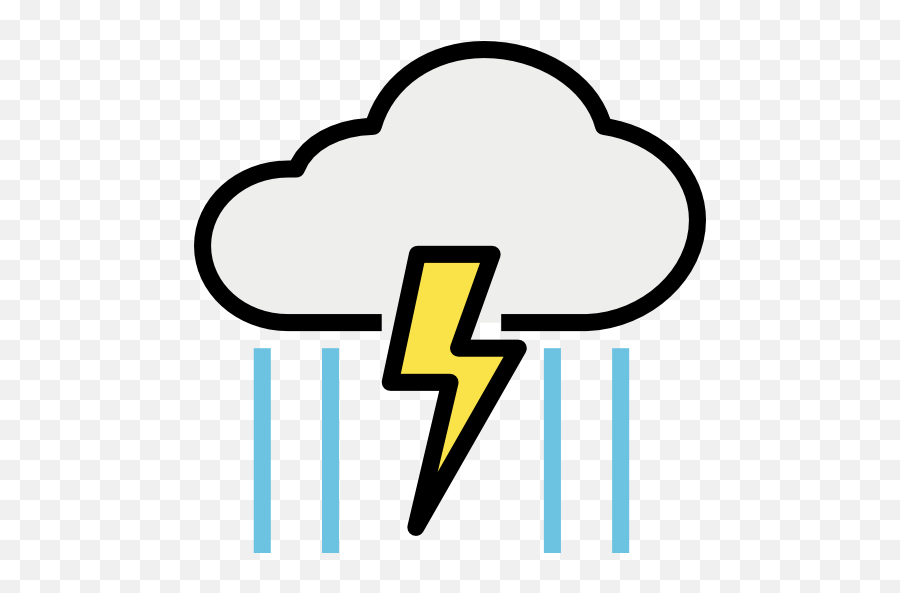 Thunderstorm - Free Weather Icons Weather Blizzard Icon Png,Weather Icon On Iphone