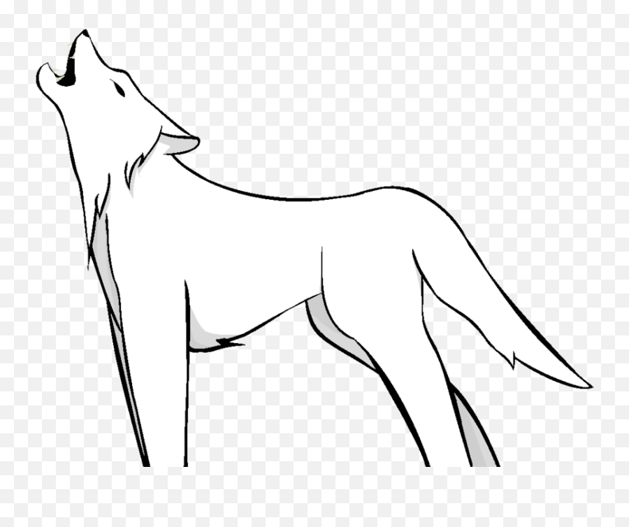 Download Wolf Clipart Base - White Wolf Howling Transparent Dog Licks Png,Wolf Transparent