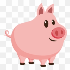 Pink Pig Cliparts - Transparent Background png