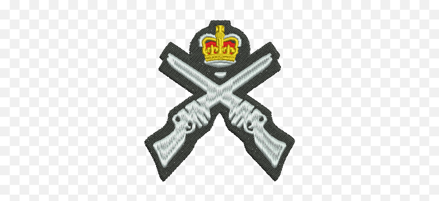 Marksman Crossed Rifles With Crown - British Army Crossed Rifles Badge Png,Crown Logo
