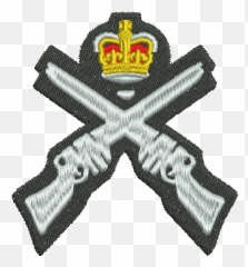 Marksman Crossed Rifles With Crown - British Army Crossed Rifles Badge Png,Crown Logo