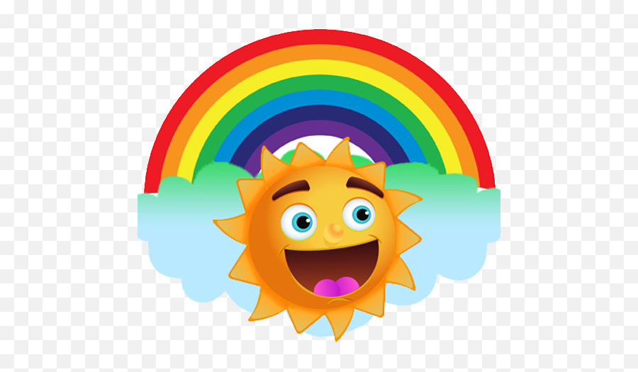 Download Emoticon Gmail Illustration Smiley Emoji Free - Rainbow With Clouds Clipart Png,Smiley Emoji Transparent