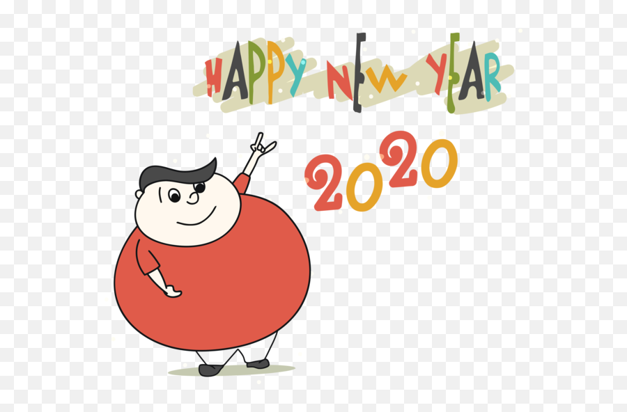 New Year Cartoon Happy Plant For 2020 - Celebration New Year 2020 Cartoon Png,Plant Cartoon Png