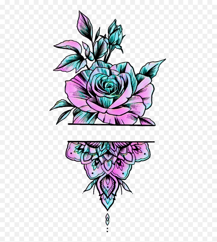 Roses Flowers Rosestattoo Rose Flowertattoo Tattoo Tatt - Illustration Png,Flower Tattoo Png