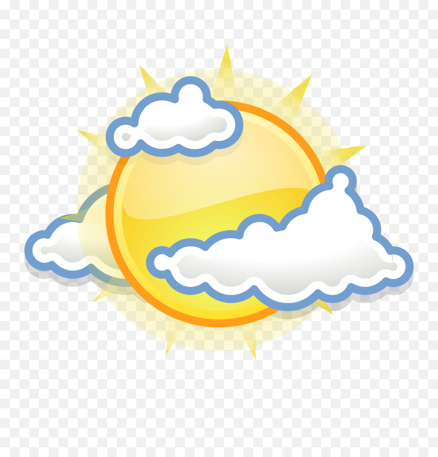 Filegnome - Weatherfewcloudssvg Wikimedia Commons Scattered Clouds Weather Symbol Png,Cartoon Cloud Png