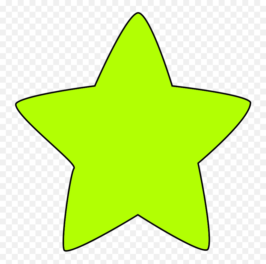 Download Green Star Image With Rounded - Round Star Shape Transparent Png,Rounded Star Png