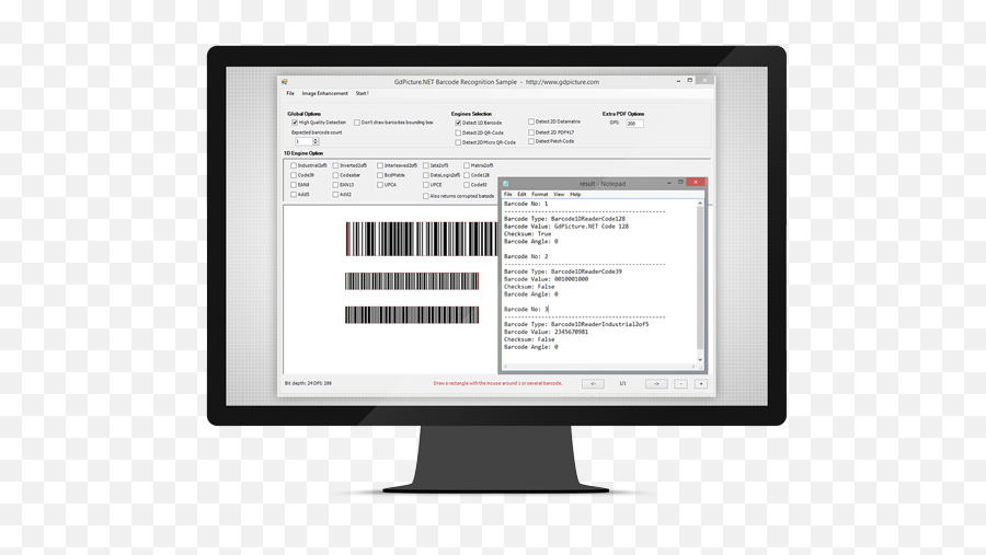 Gdpicture 1d Barcode Reader And Generator Plugin For - Computer Monitor Png,Barcode Transparent
