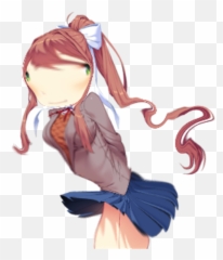 Just Monika Ddlc Dokidokiliteratureclub - Doki Doki Literature Club Monika Render Png,Monika Png