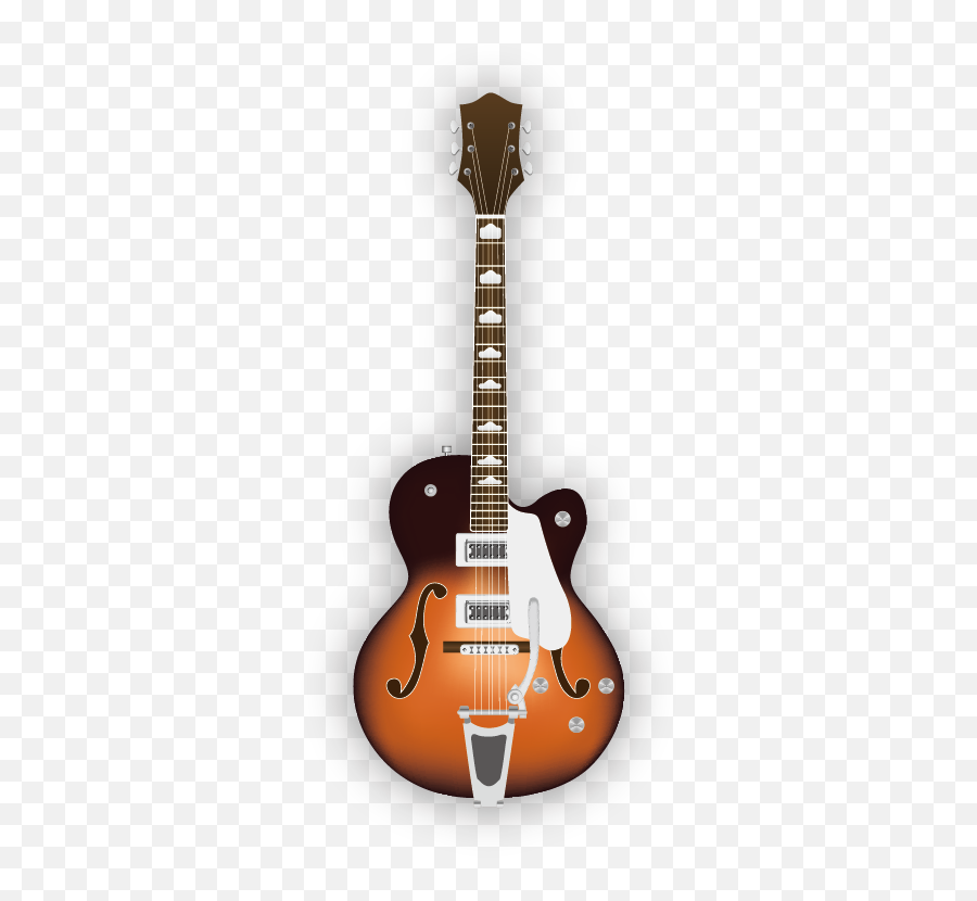 Classical Guitar Vector Acoustic - Gretsch Electromatic 5420 Orange Png,Guitar Vector Png