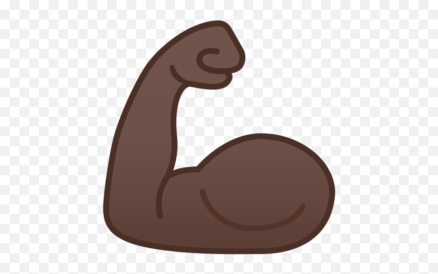 Flexed Biceps Dark Skin Tone Emoji - Black Arm Flex Emoji Png,Strong Arm Png