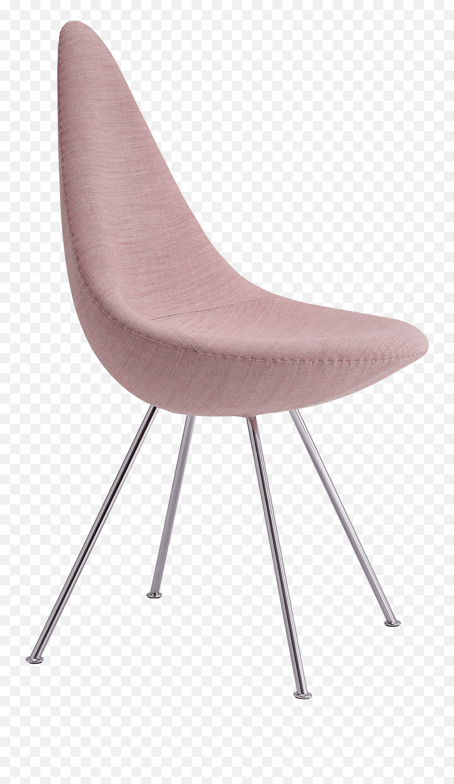Drop Chair Fully Upholstered - Chaise Rose Poudré Et Bleu Png,Chairs Png