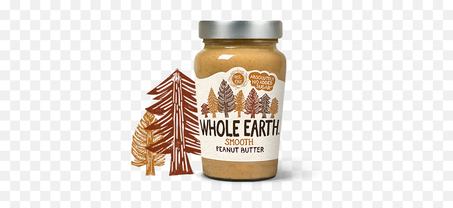 Original Smooth Peanut Butter 340g - Whole Earth Pindakaas Png,Peanut Butter Png