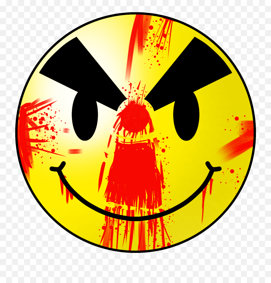 Smiley Face Nuke Symbol Blood U003d By Darko747 - Smiley Face Blood Png,Nuke Png