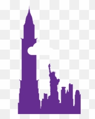 As Tall The Empire State Building - Statue Of Liberty Silhouette png