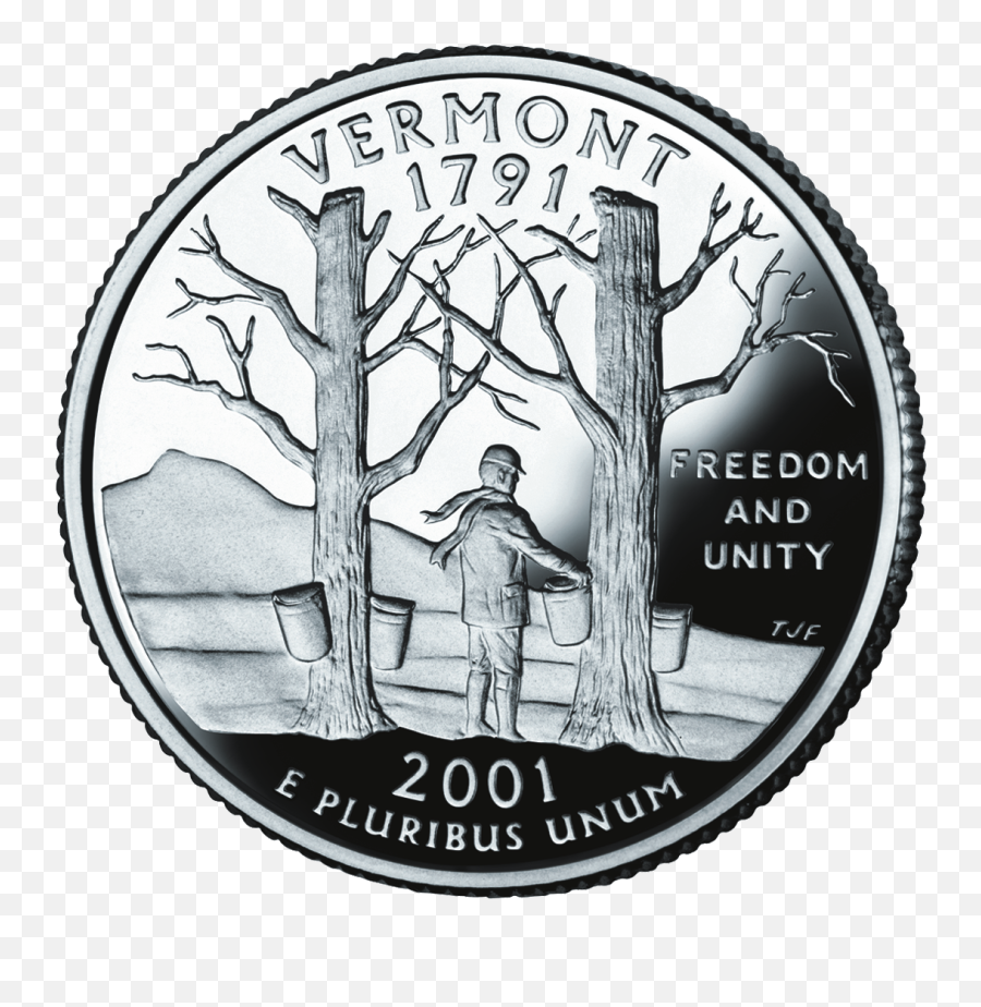 2001 Vt Proof - Quarter Dollar Vermont 1791 Png,Proof Png