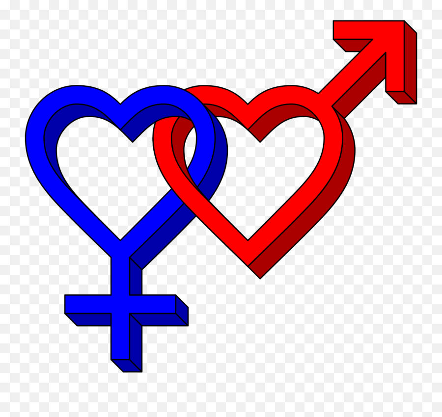Fileheterosexual - Heartssymbol3dblueredsvg Wikimedia Love Blue And Red Heart Png,Red Hearts Png