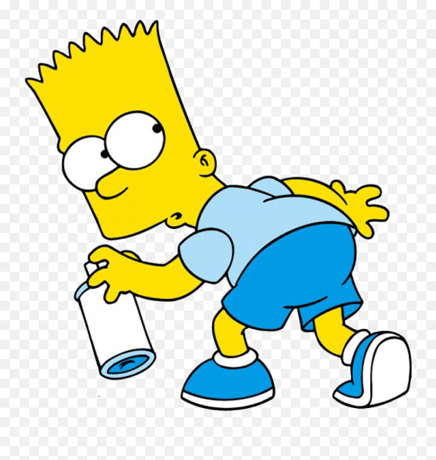 Simpsons Bart Spray Spraypaint Freetoedit - Bart Simpson Bart Simpson Spray Painting Png,Spray Paint Can Png