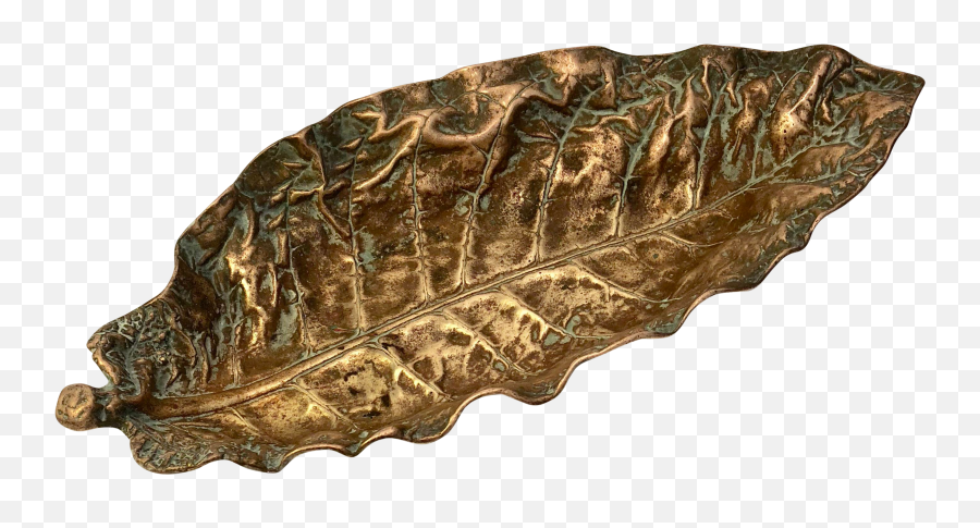 Solid Brass Tobacco Leaf By Cambron - Artifact Png,Tobacco Leaf Png