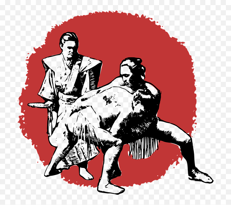Sumo Wrestling Japan - Free Vector Graphic On Pixabay Sumô Png,Wrestling Silhouette Png