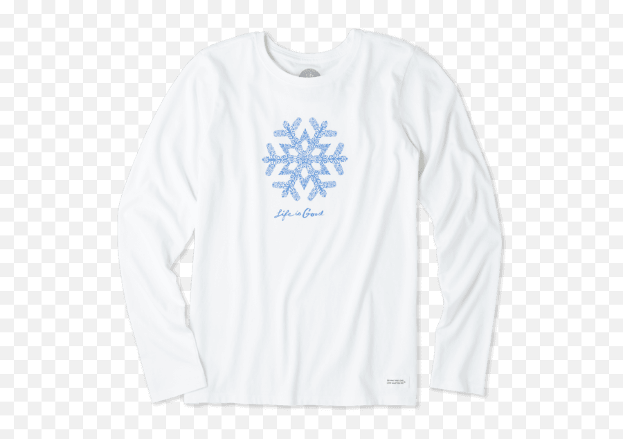 Download Womenu0027s Primal Snowflake Long Sleeve Crusher - White Long Sleeve Flower Shirt Png,Imagine Dragons Logo Transparent