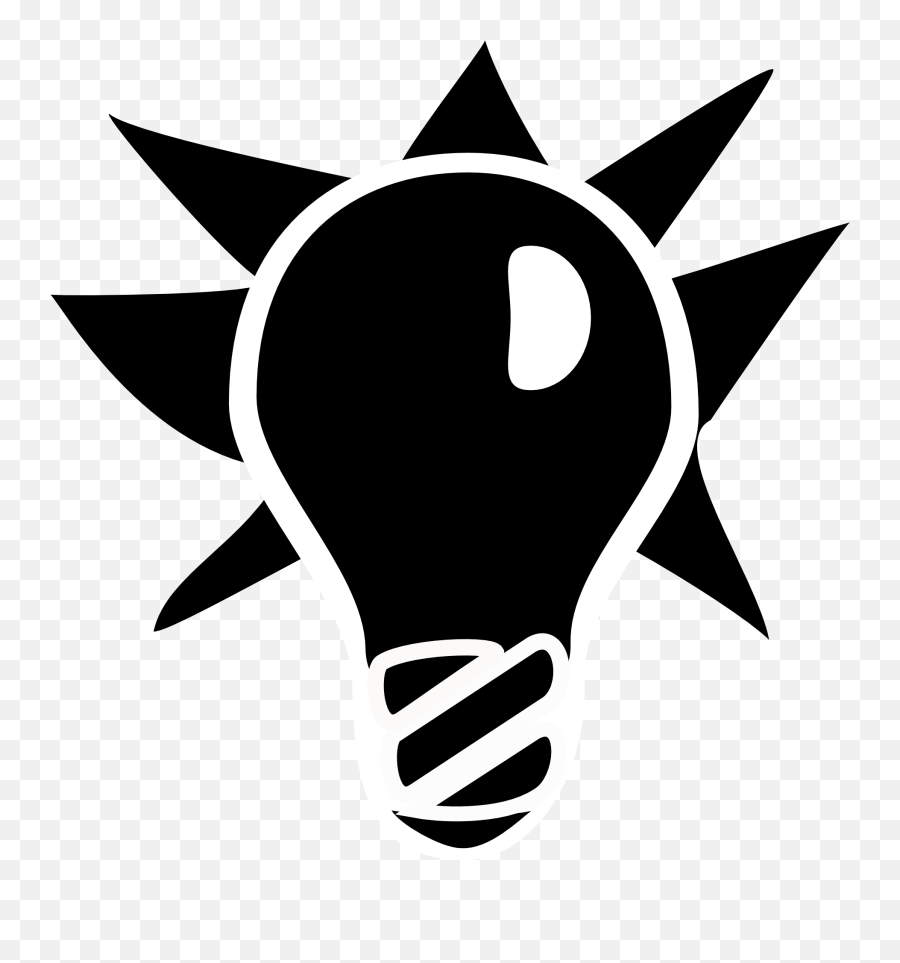 Black Light Bulb As An Illustration - Example Of Clip Art Png,Bright White Light Png